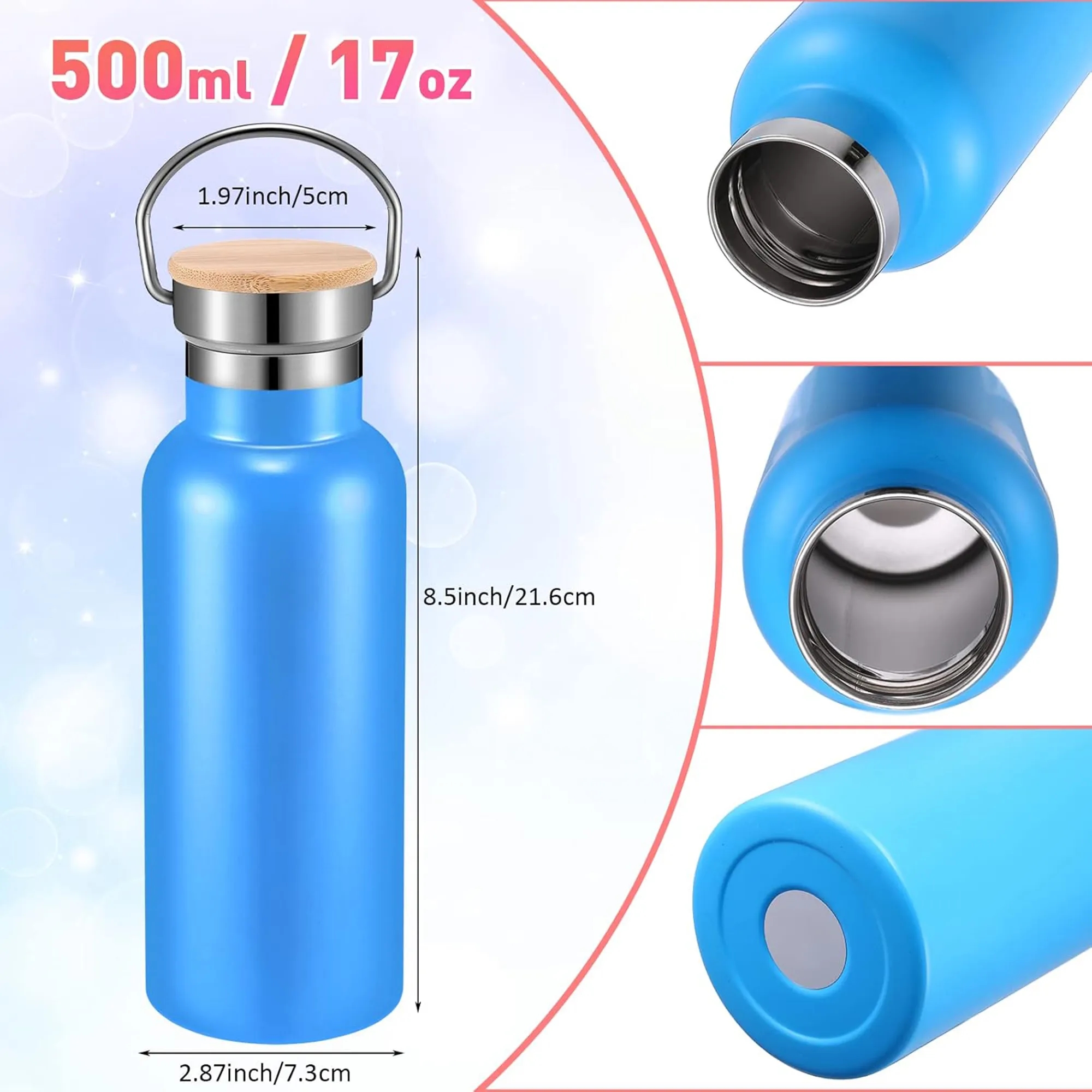 304 Stainless Steel Sports Water Bottle, custom water bottle with logo imprint 4