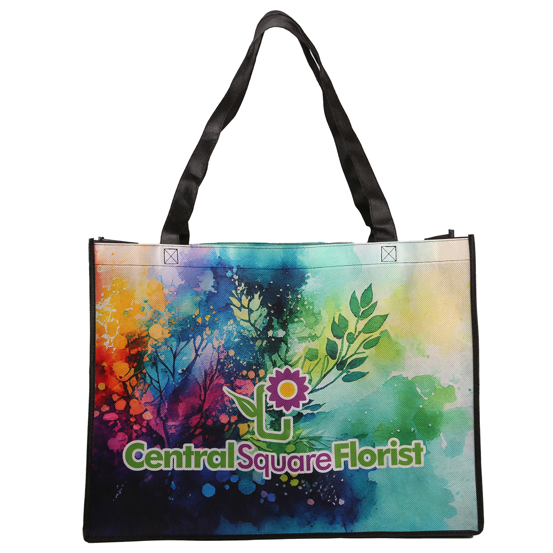 Sublimated Large Non-Woven Shopping Tote Bag 16