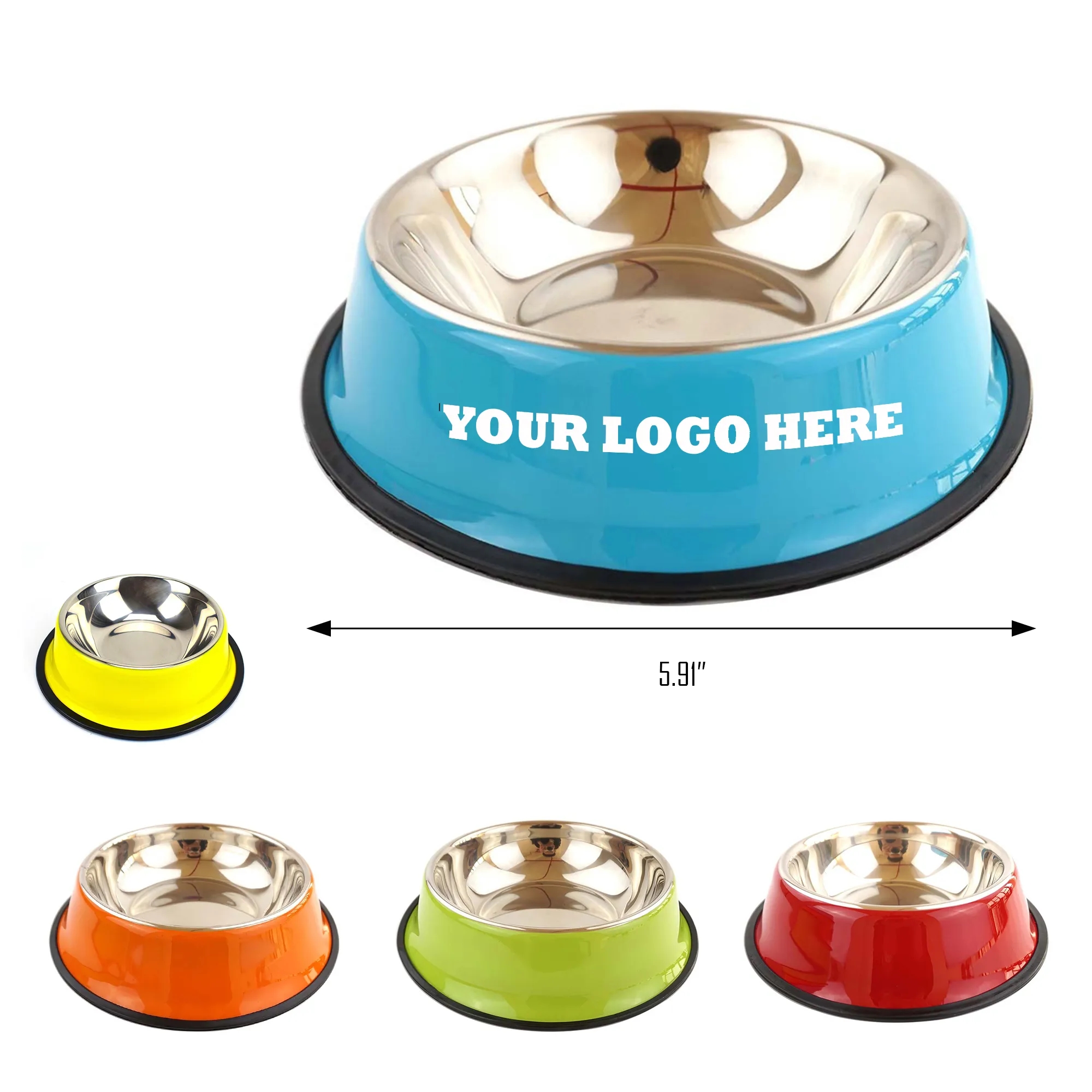 MOQ50 Stainless Steel Baking Paint Dog Bowl 2