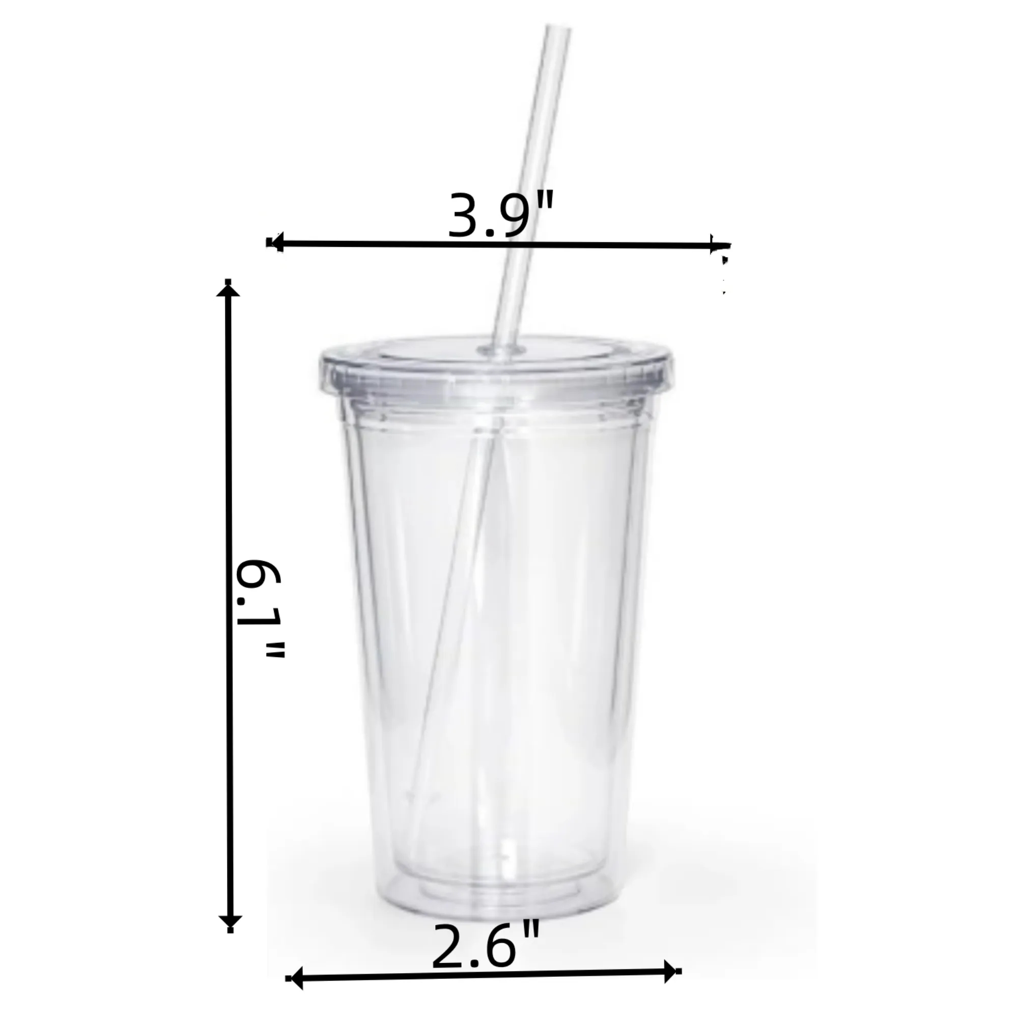 Reusable Transparent Double Layer Cup 2