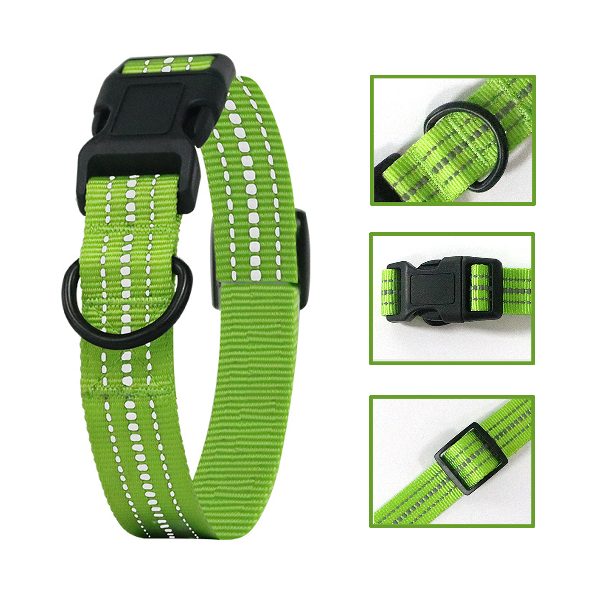 Dog Collar With Buckle Adjustable Safety Nylon Collar 3