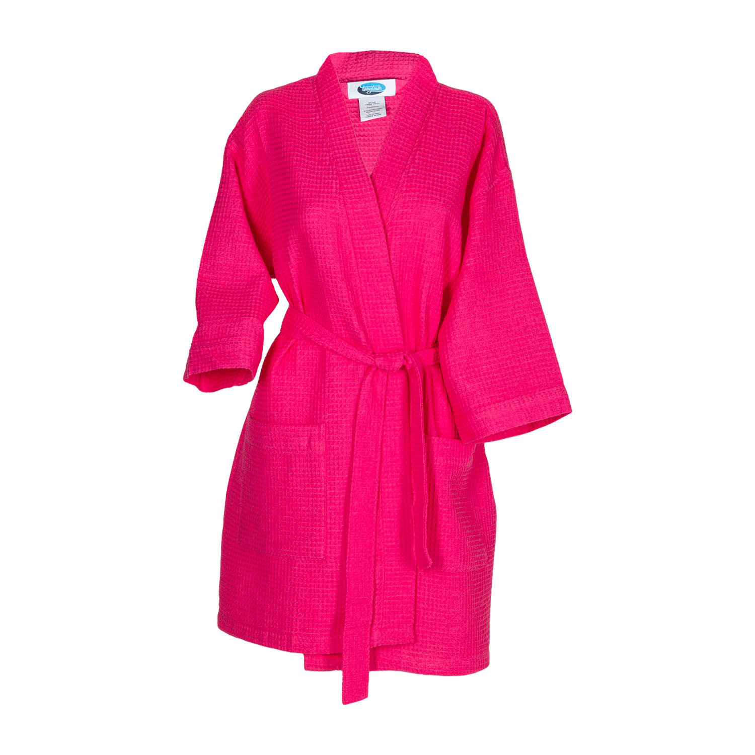 Thigh Length Waffle Weave Kimono Robe 7