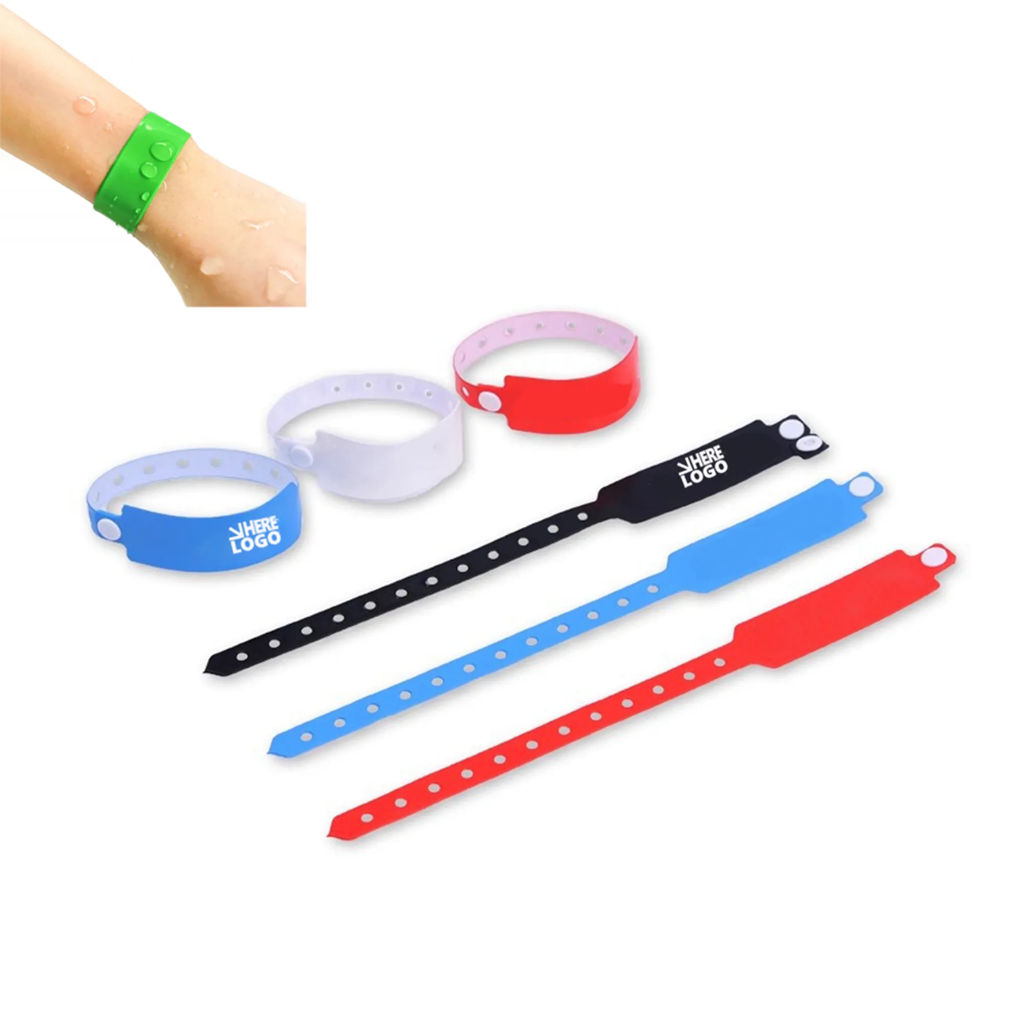 Multicolor PVC Disposable Wristbands 2
