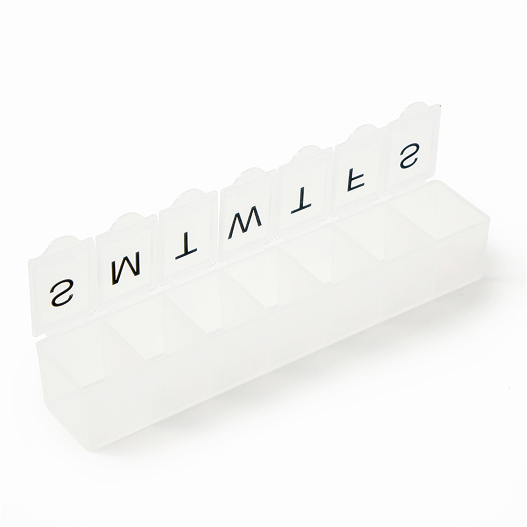 Moq25 Pp Material Braille Transparent 7 Day Pill Box 3