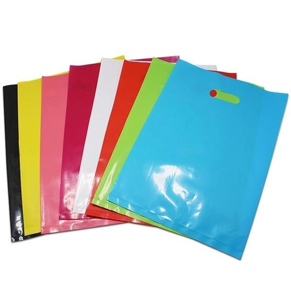 Small Plastic Die-cut Handle Gift Bag - 7" x 10.5" 11