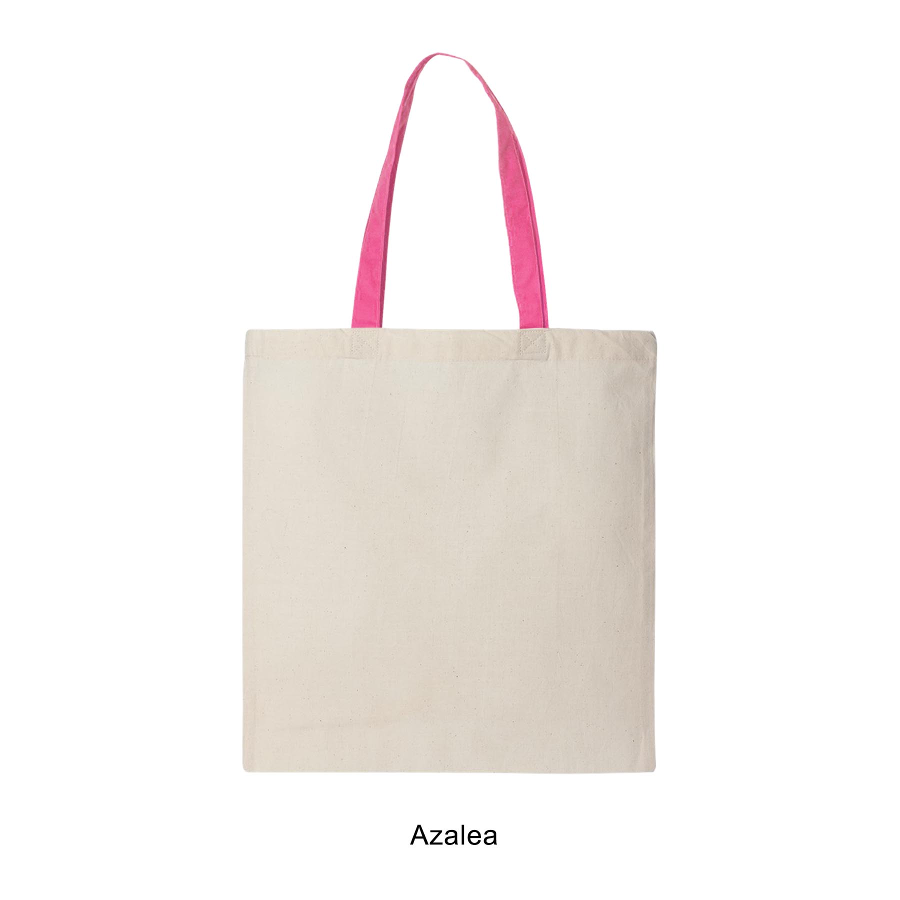 6 oz. 100% Cotton Canvas Tote Bag with Color Handle 26