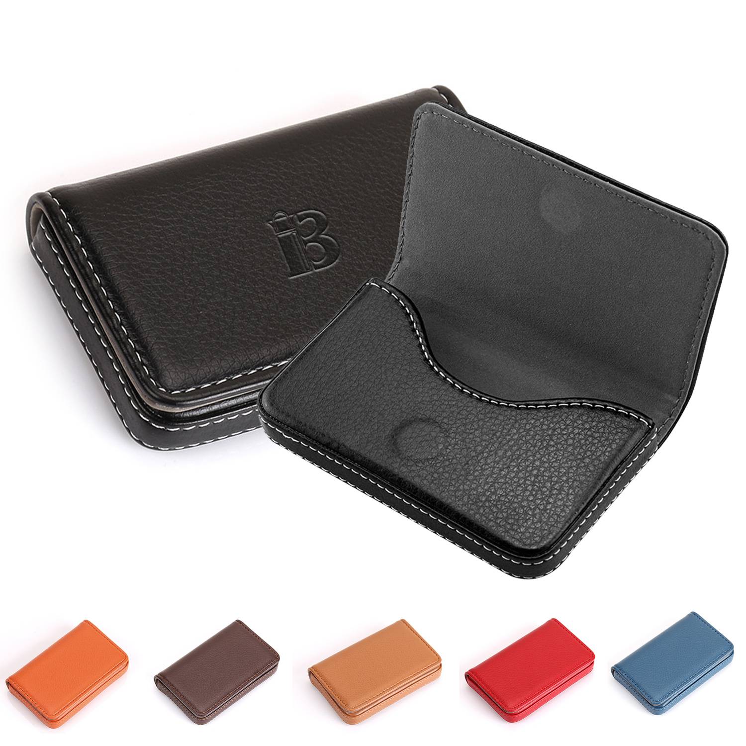 PU leather magnetic business card bag wallet 14