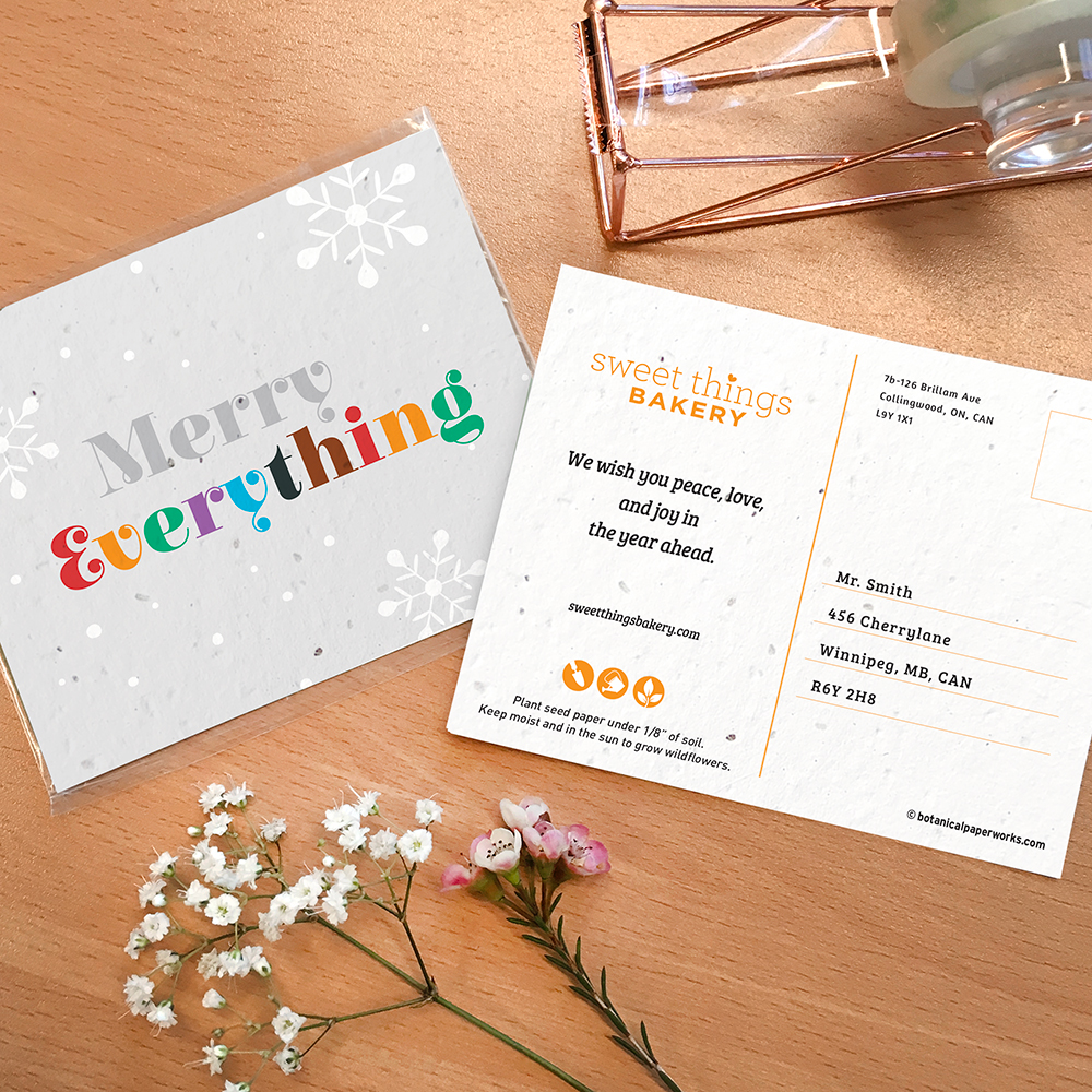Merry Everything Plantable Holiday Postcards 4