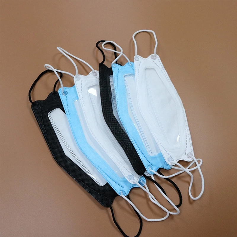 Disposable Non-woven Transparent PVC Curtain KF94 Mask 3