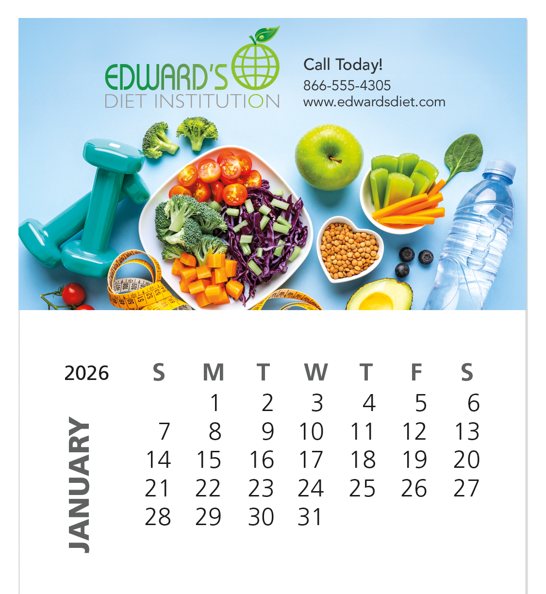 Good Value™ Business Card Magnet with 12-Sheet Calendar 4