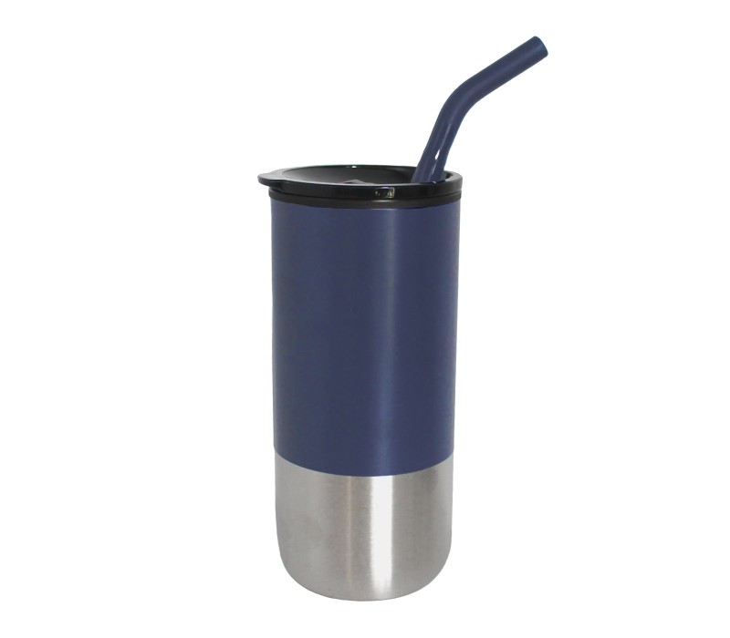 Vacuum Stainless Steel Tumbler with Straw, 18 oz. 9