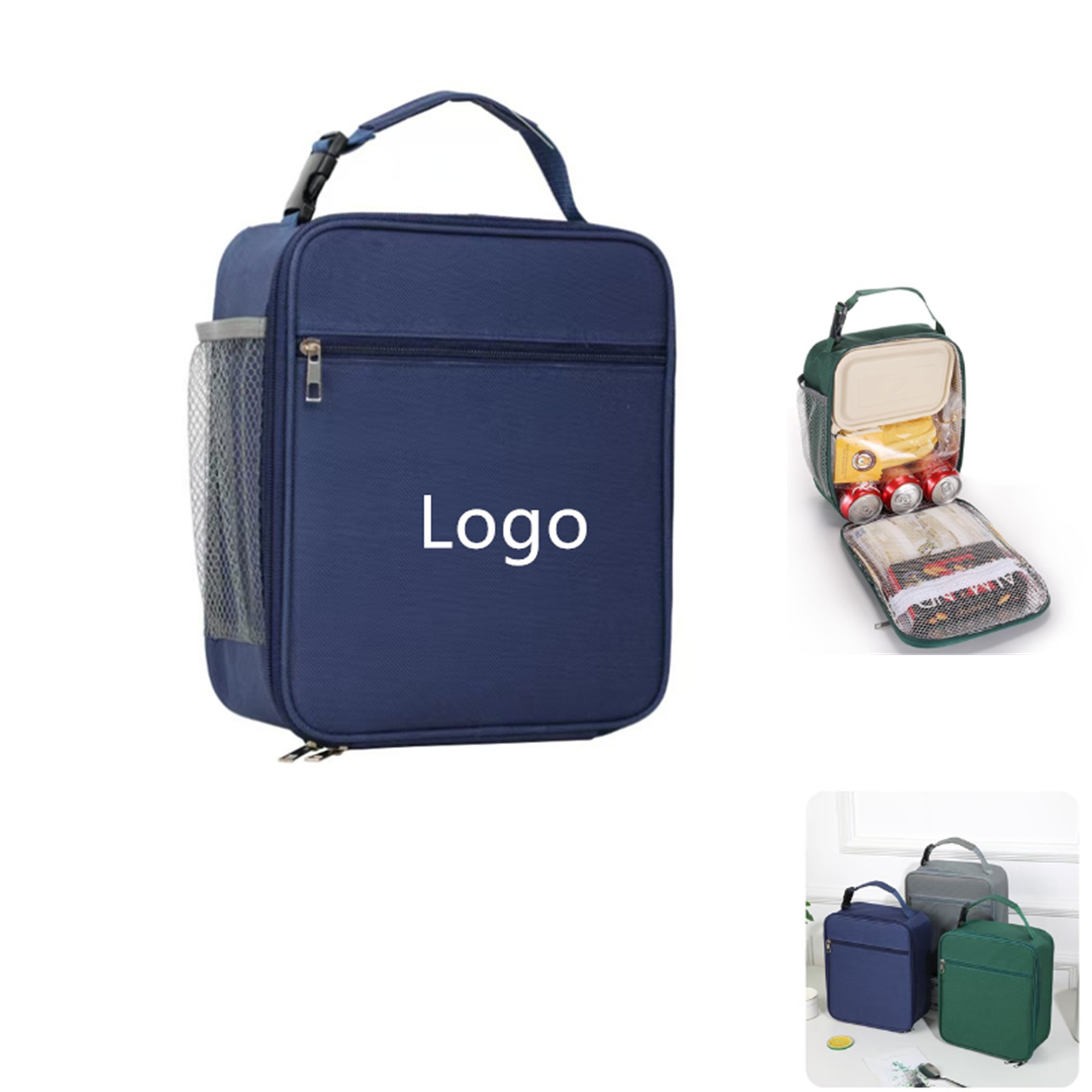 Insulated Lunch Bag with Bottle Holder 2