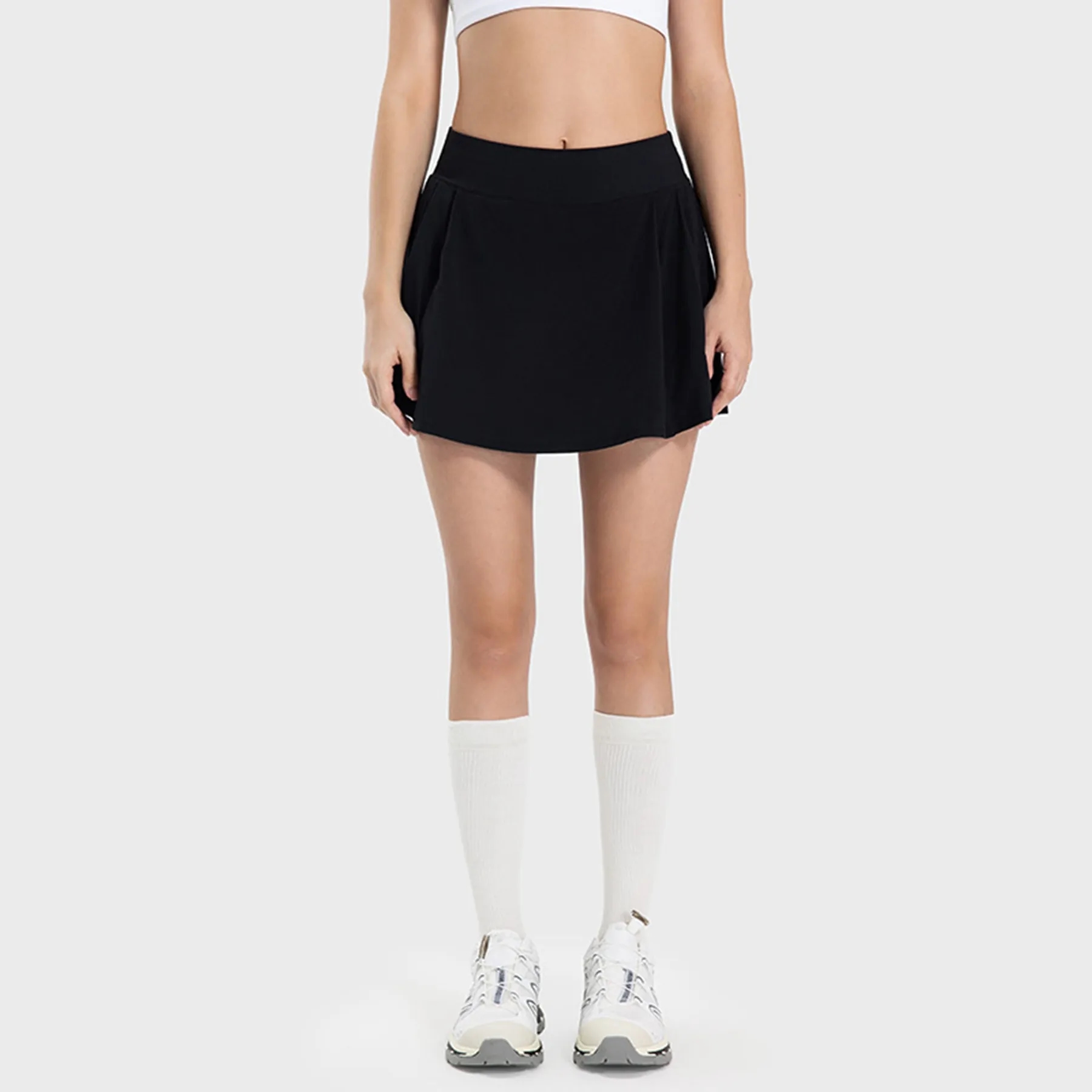 Pleated Tennis Athletic Golf Running Mini Skirts with Shorts 2