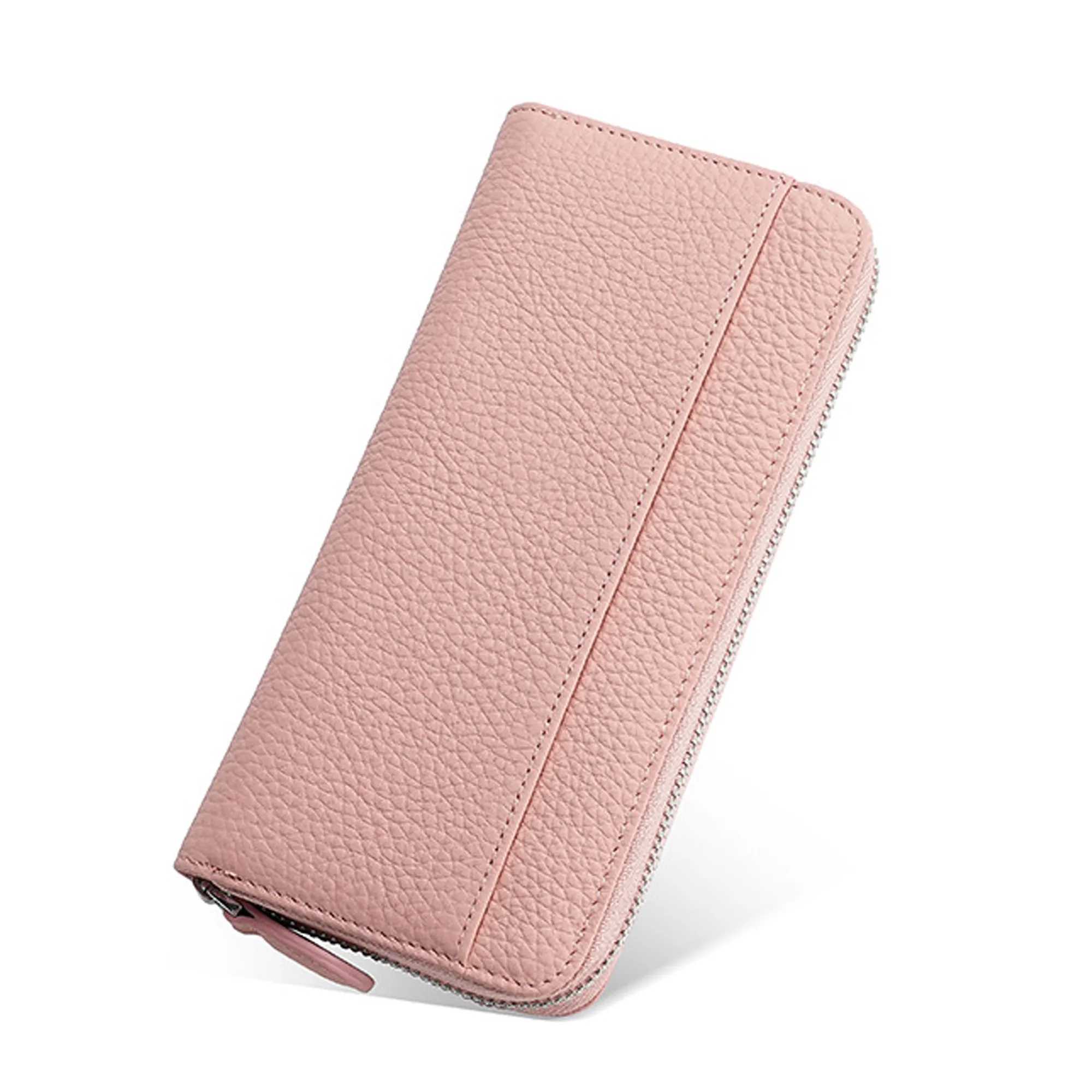 Women's Zippered Long Leather Wallet Card Holder 5