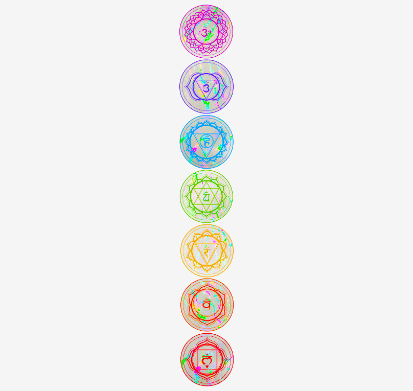Window Decals - The Chakra Set Sun Catchers - Holographic Rainbow Window Stickers 9