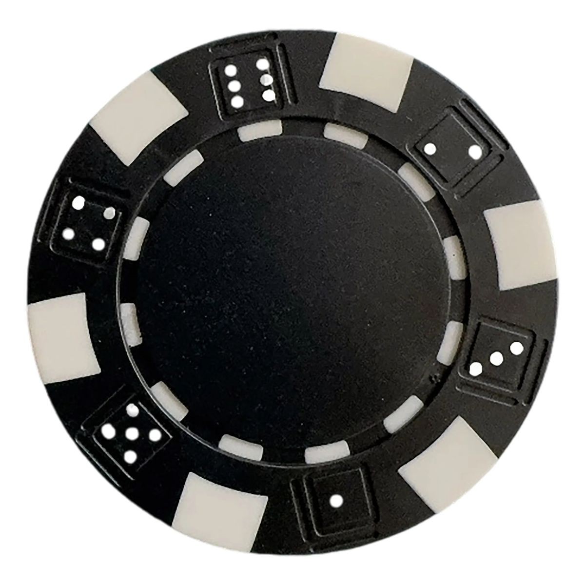 ABS Poker Chips with Dice and Six-Stripes Design, Customizable Imprint 1