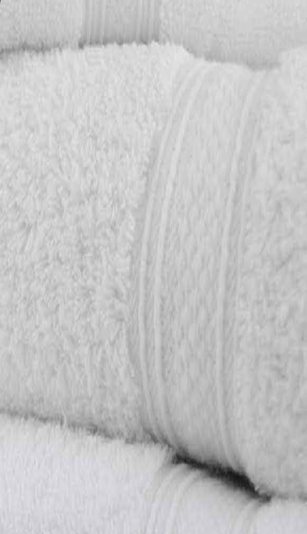 Vicenza White 100% Ringspun Cotton Hand Towel (16"x32") 1