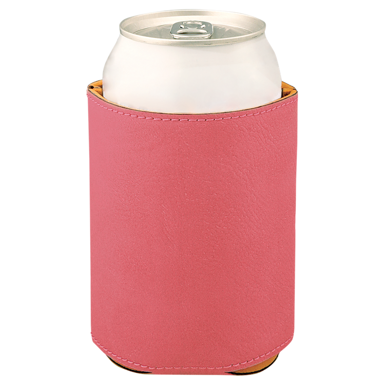 3 3/4" Pink Leatherette Beverage Holder 1