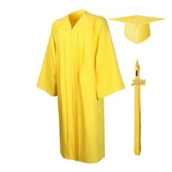 Matte Graduation Gown Cap Tassel Set 16
