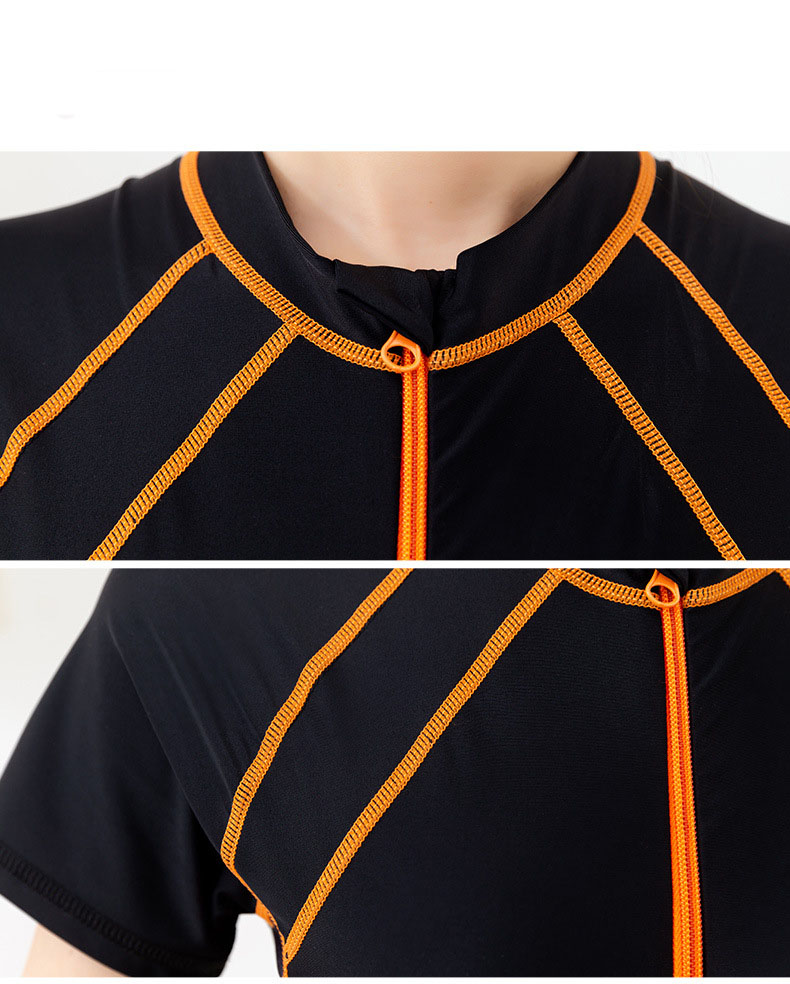 One-Piece Snorkeling Surfing Swim Suit w/ Short Sleeves and Sun Protection 6