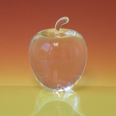 Glass Apple Paperweight 2