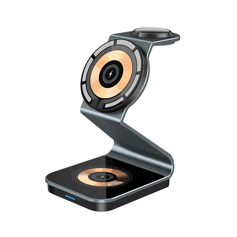 3 in 1 Wireless Charger Stand Aluminum Alloy 6