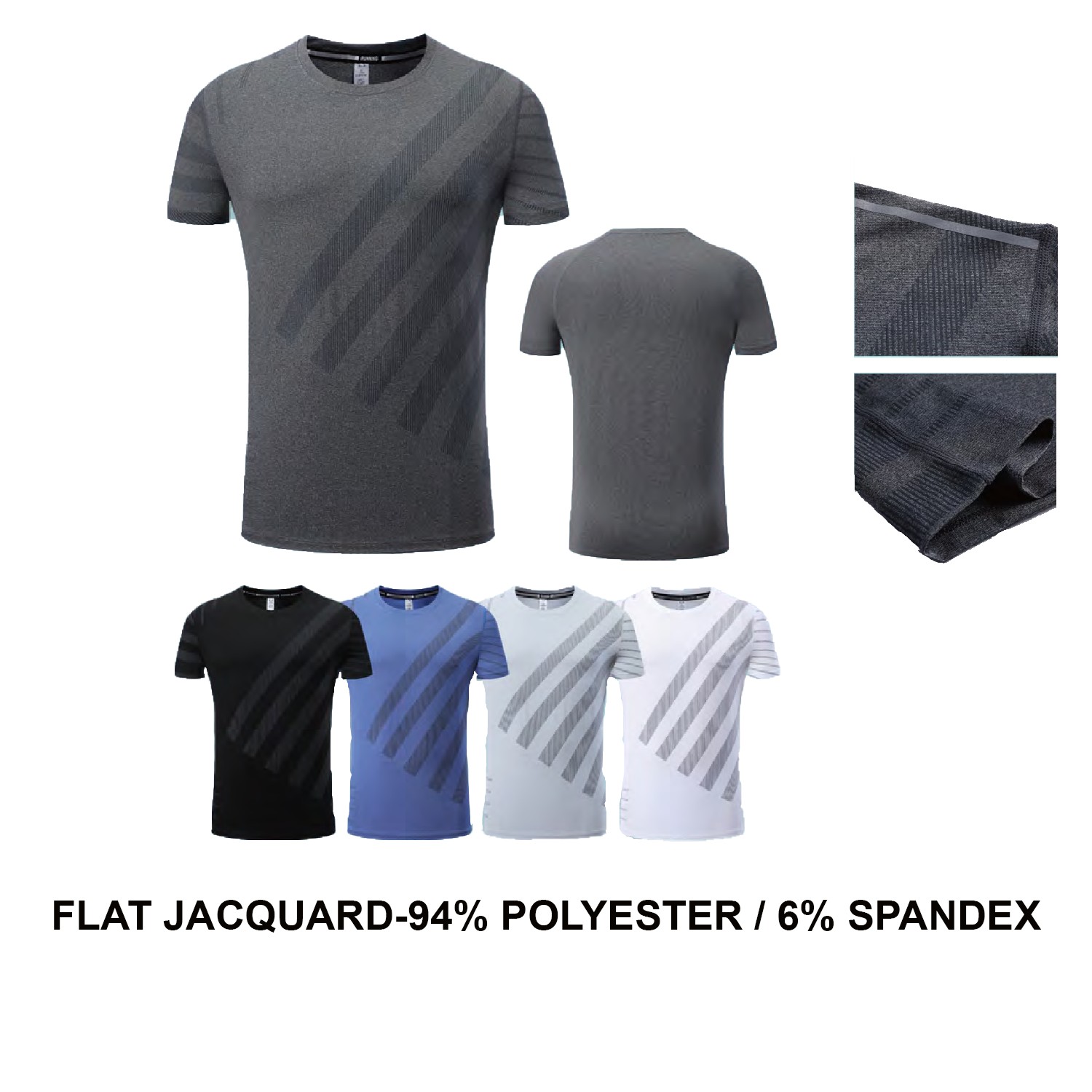 Men's Running Short Sleeve T-Shirt - Stock Style 8