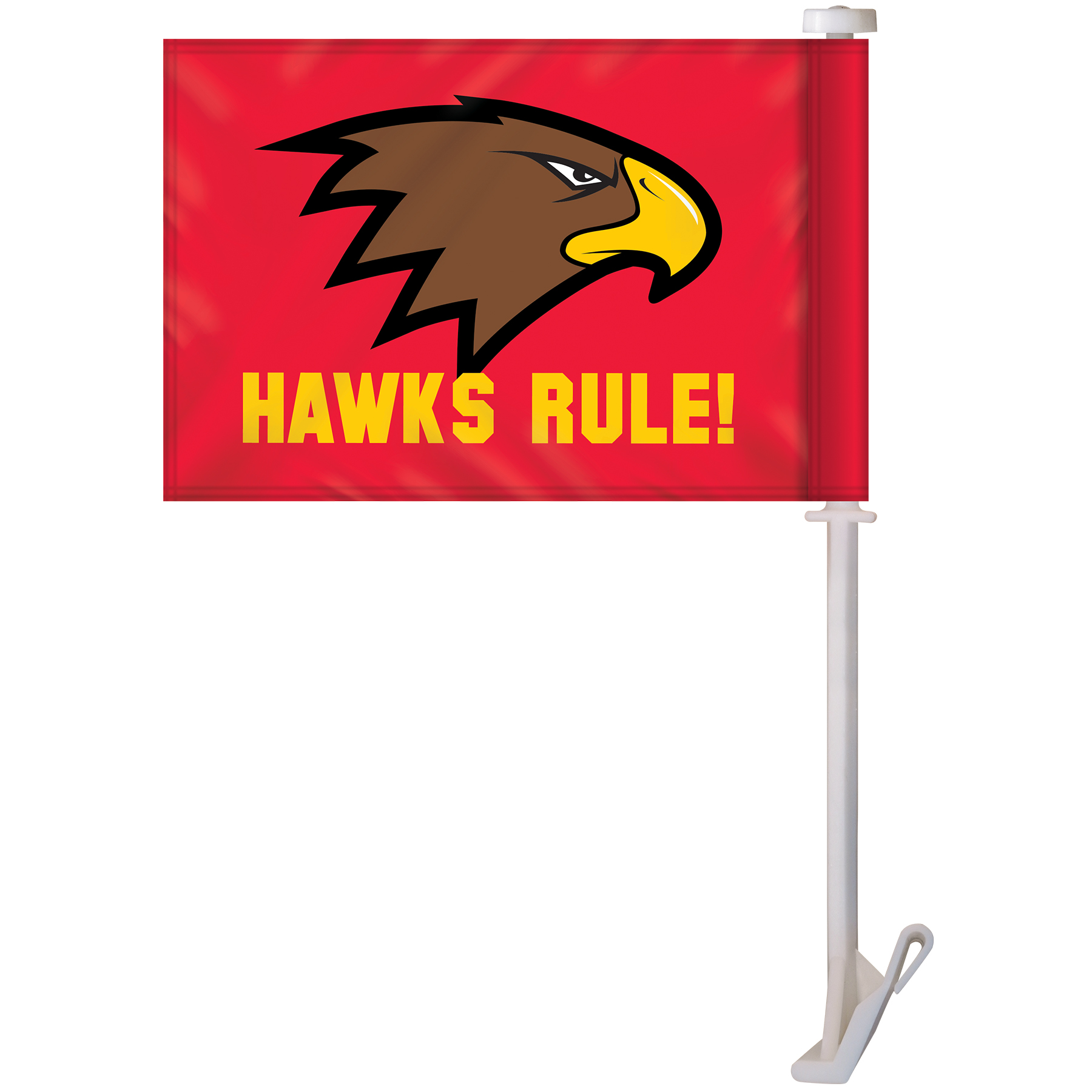 7.5" x 10.5" Double Sided Digitally Printed Custom Car Flag on a Premium Staff 9