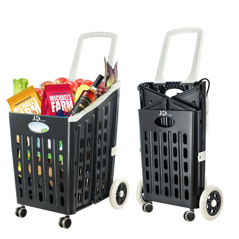 Hand Truck Foldable Trolley Portable Shopping Cart 3