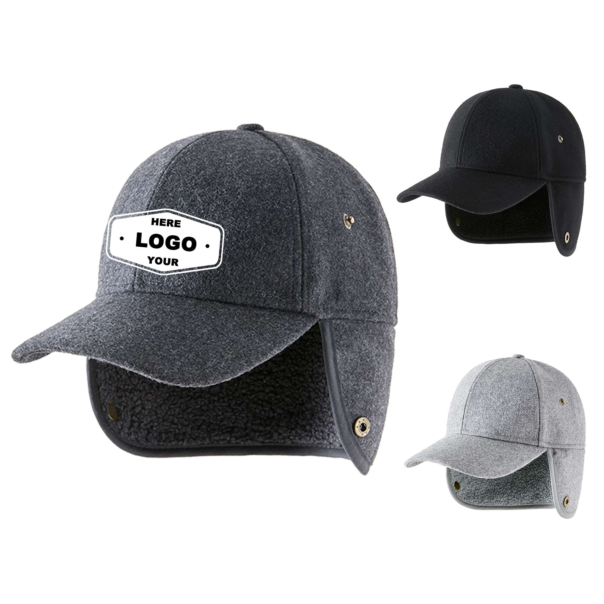 Winter Wool Cap with Ear Protection 2
