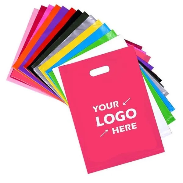 Die Cut Fold-Over Reinforced Handles Plastic Bag 2