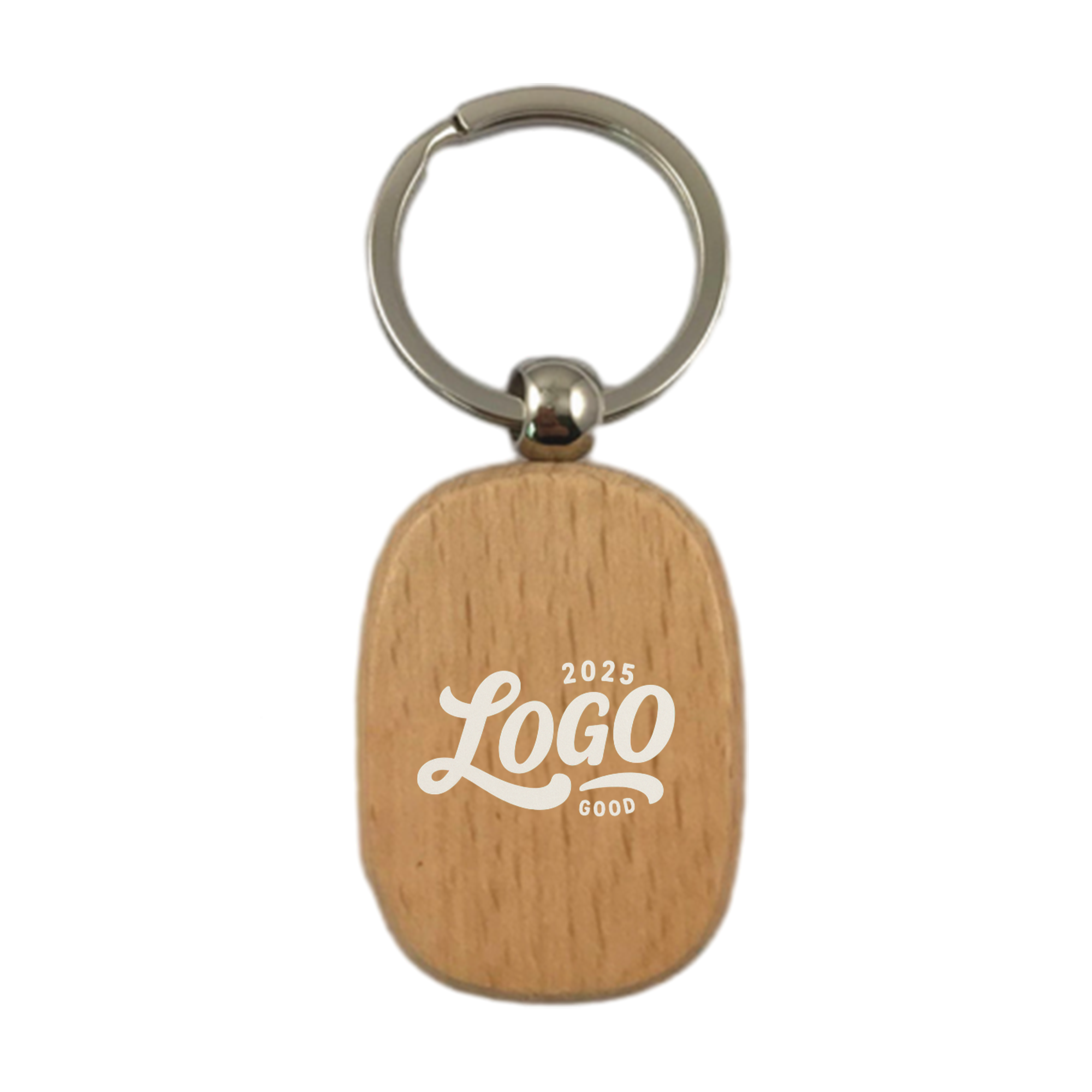 Eco-Friendly Solid Wood Keychain 2