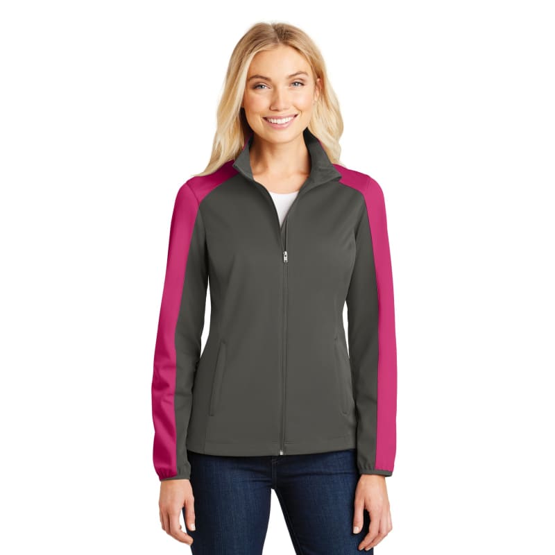 Port Authority Women's Active Colorblock Soft Shell Jacket. 2