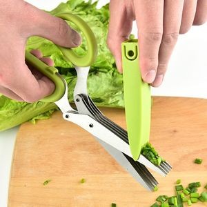 Triple Blade Herb Chopper Scissors Ergonomic Stainless Steel Design 4
