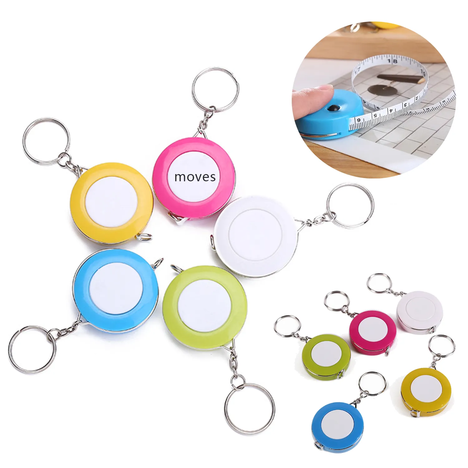 Candy-Colored Key Chain Tape Measure 2