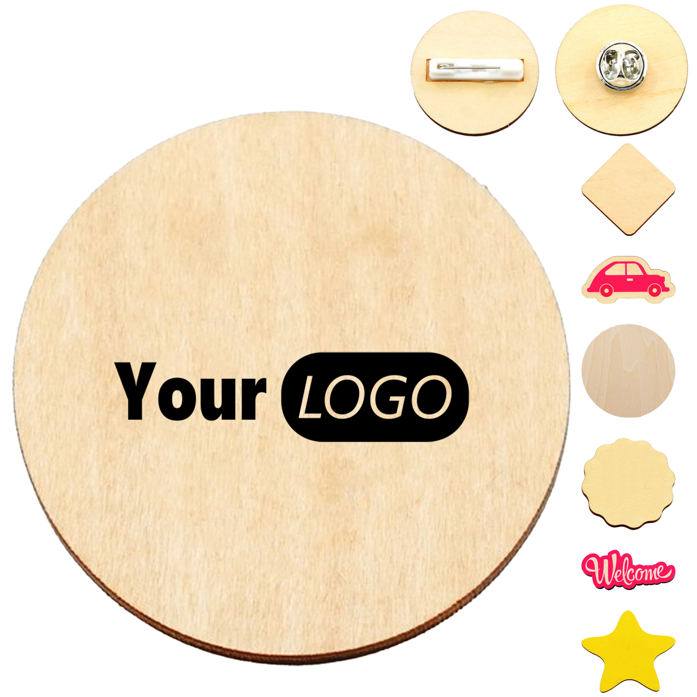 Wooden Commemorative Badge 2
