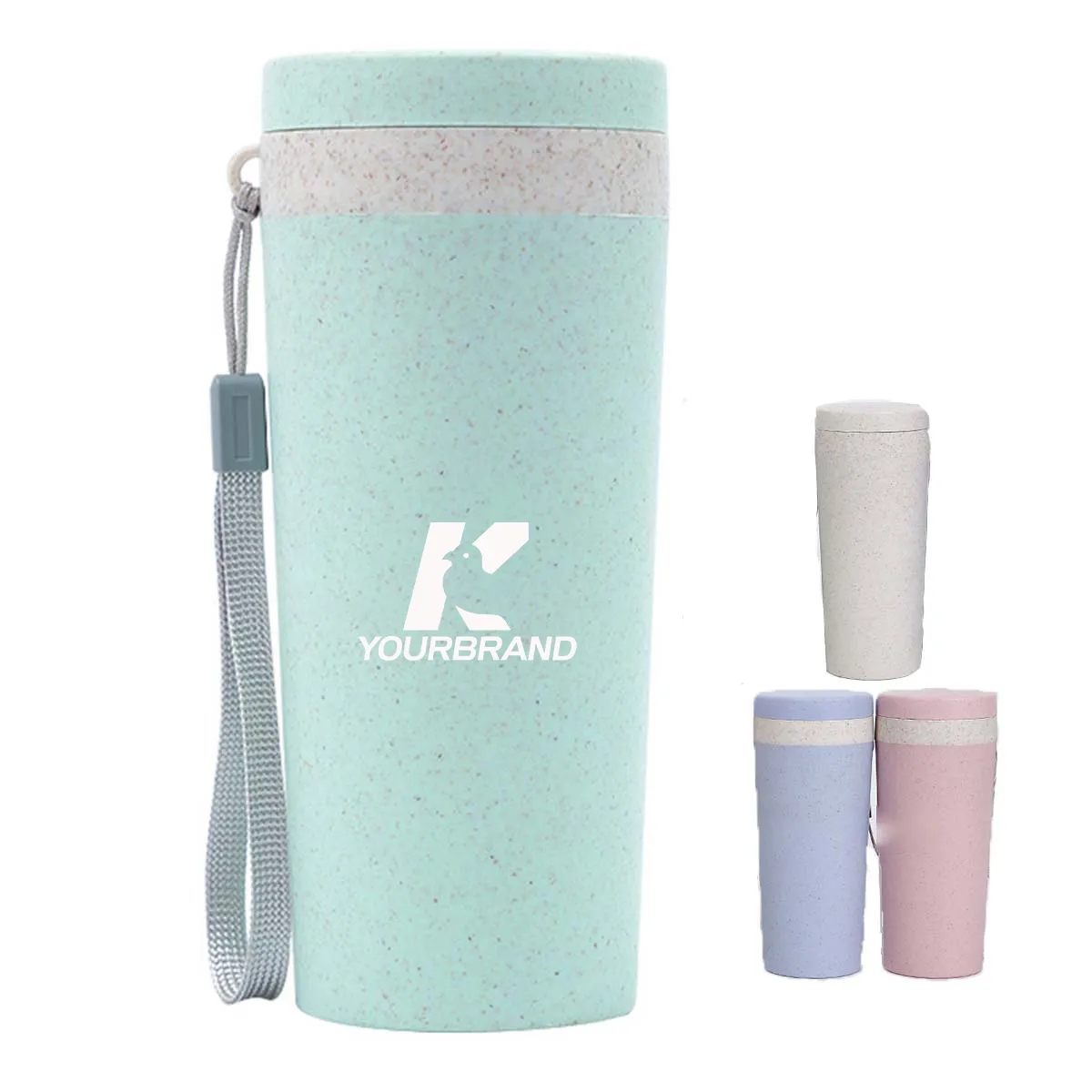 Shatter Resistant Durable Portable Wheat Straw Cup 1