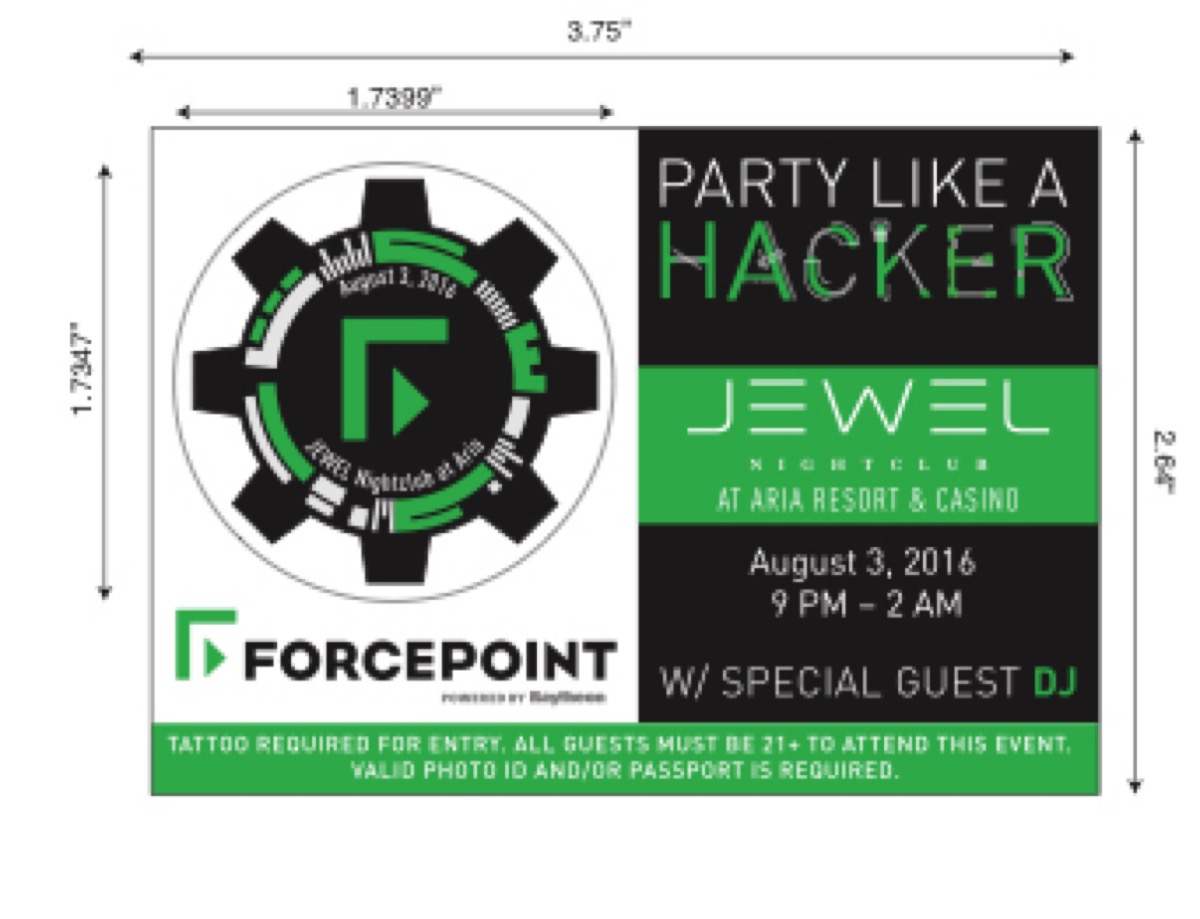 Waterless Peel & Stick Tattoo Custom Promotional Card (3.5"x2.75") 23