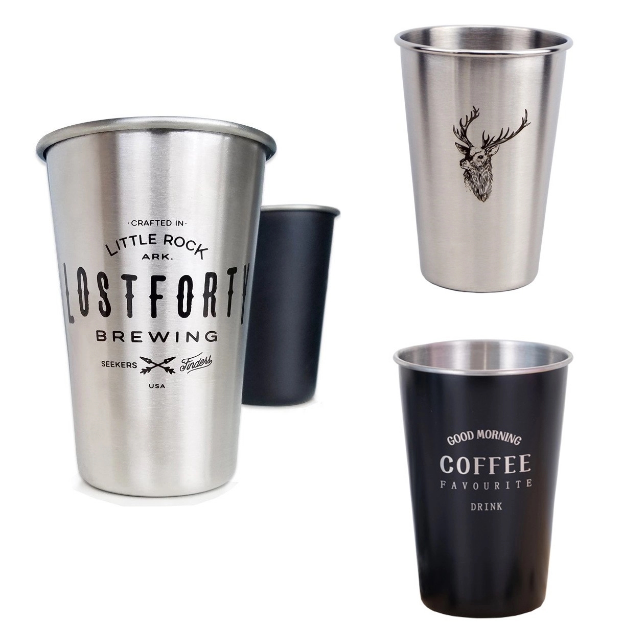 16oz Stainless Steel Pint Cup 1