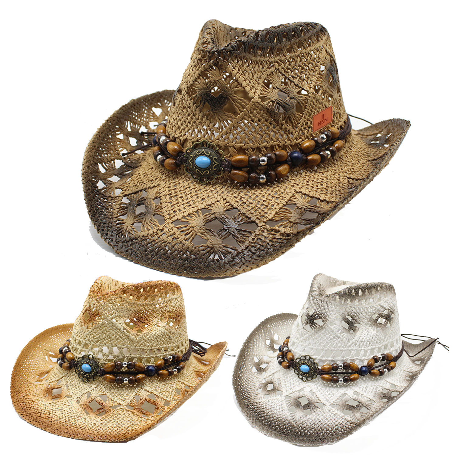 cowboy straw caps sun hat 2