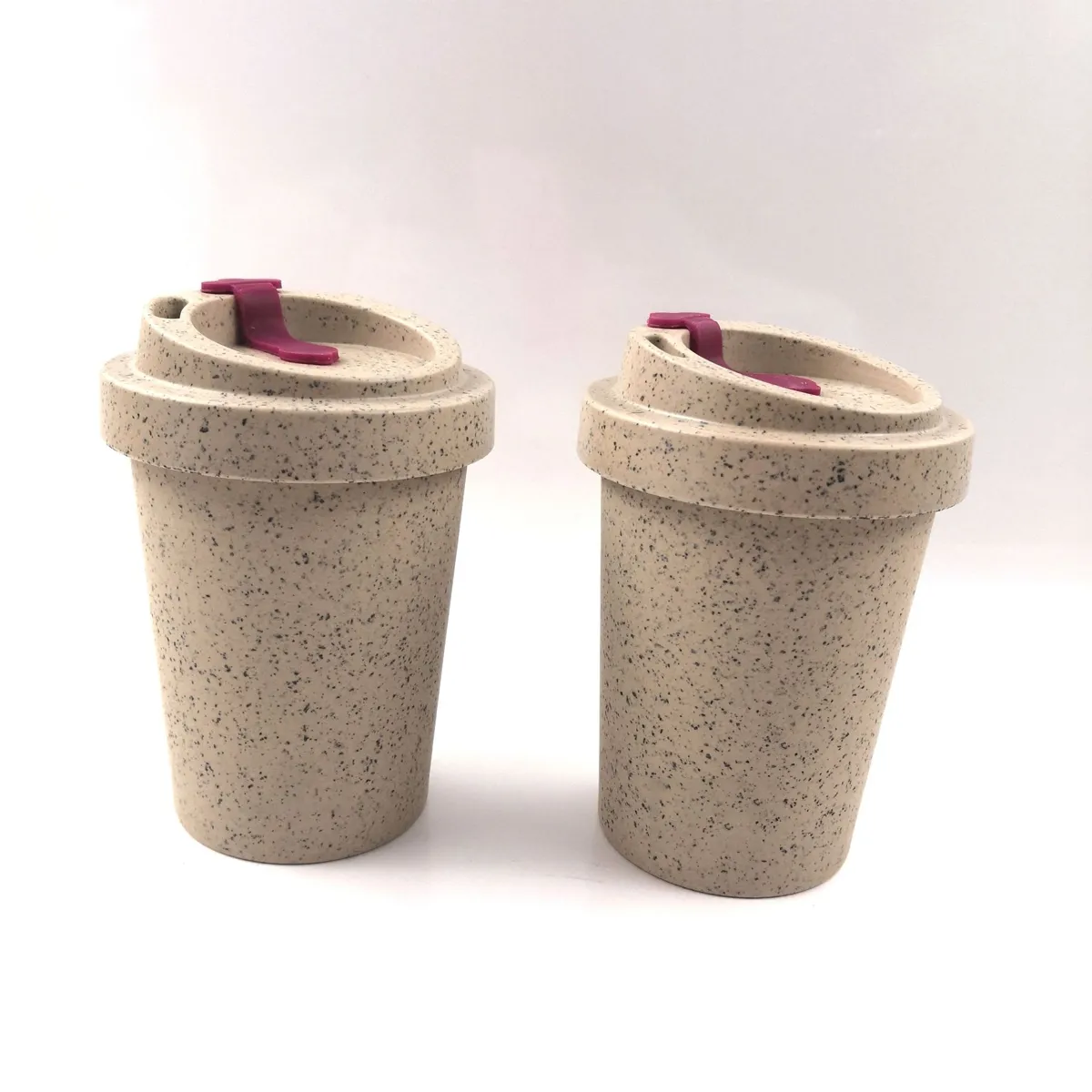 12OZ. Reusable bamboo fiber coffee wheat straw mugs cups 2