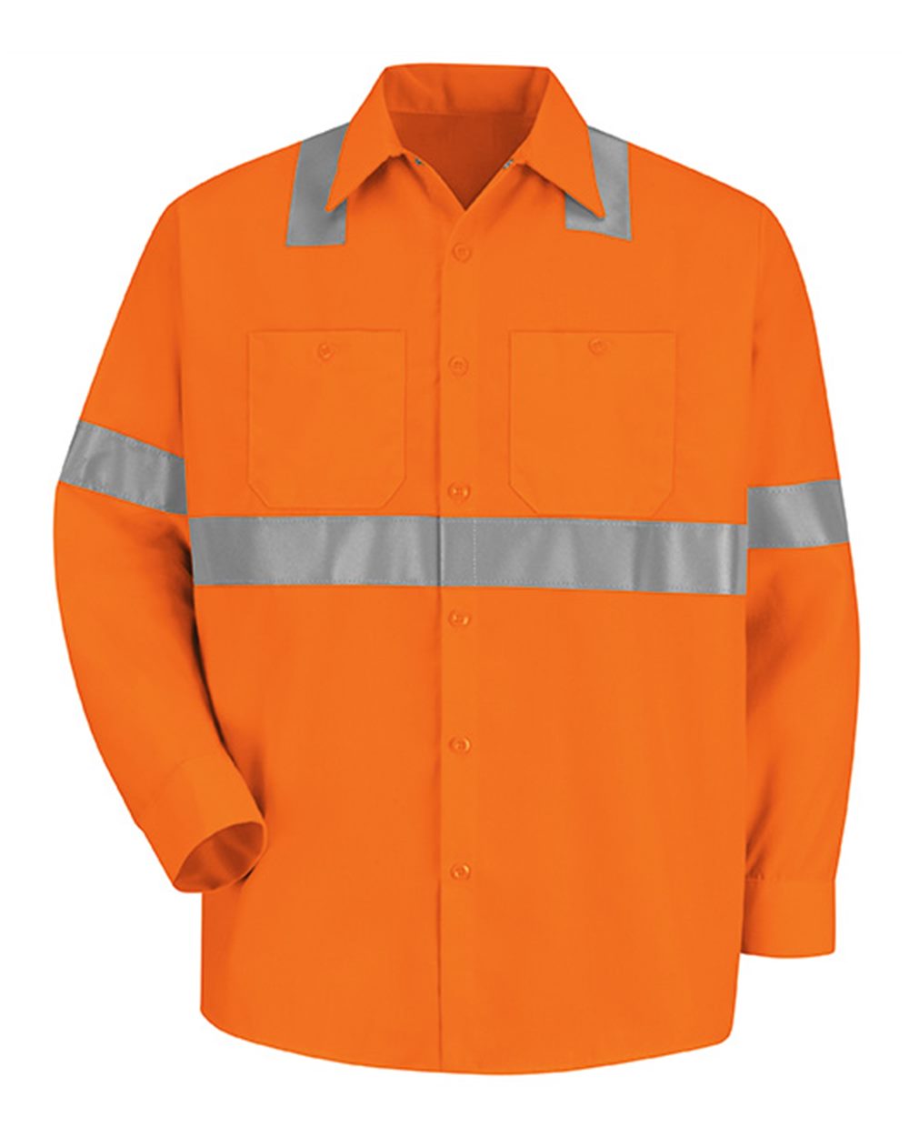 Men's High Visibility Safety Long Sleeve Work Shirt - SS14HV 4