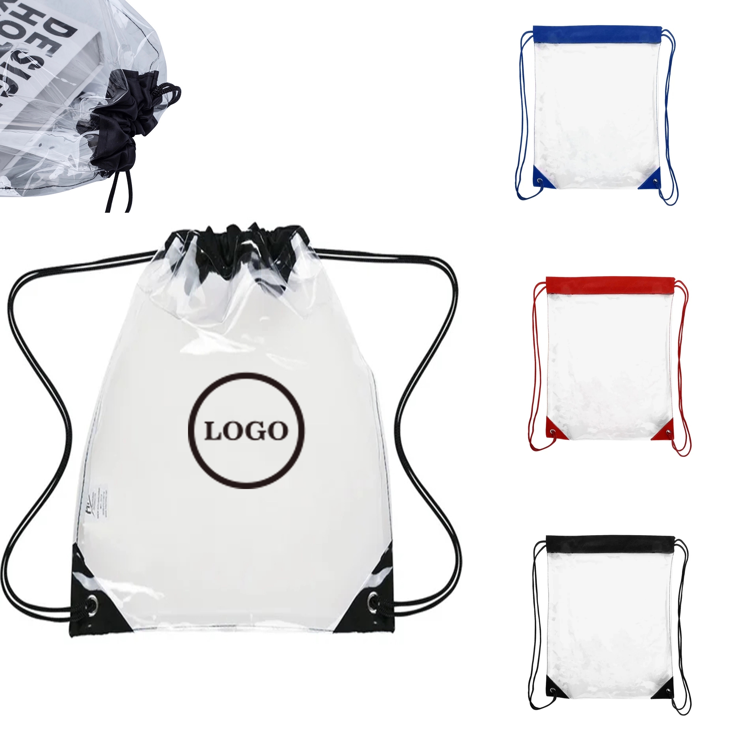 PVC Clear Drawstring Backpack