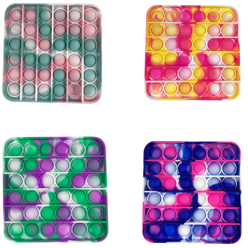 Square Camouflage Push Pop Bubble Fidget Sensory Toy 3