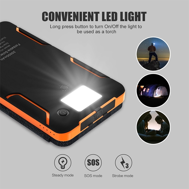 16000mAh Portable Solar Power Bank 5