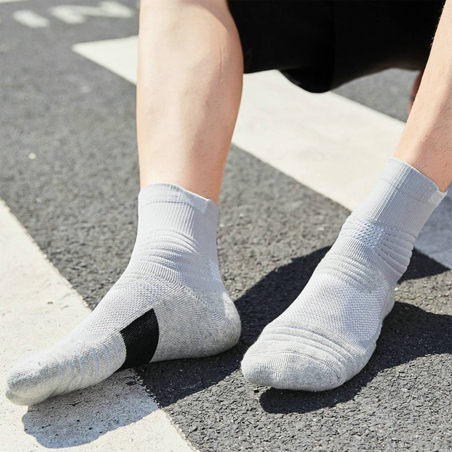Men's Towel Bottom Non-Slip Sports Boat Socks 6