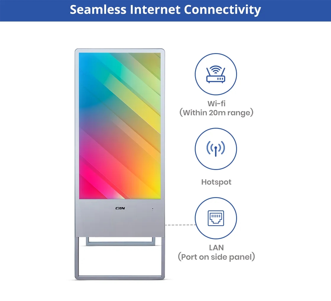 Portable LED Digital Display Signage with Floor Stand 32inch 9