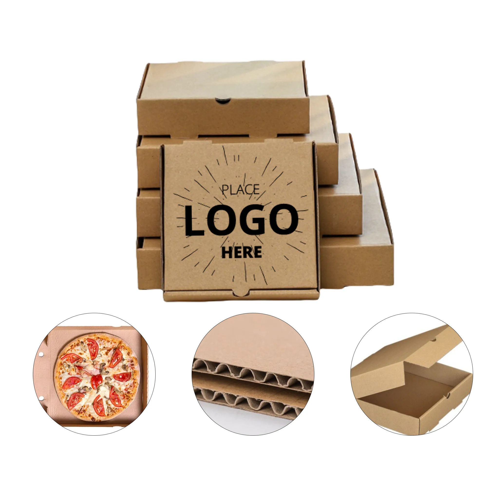 Thickening Brown Pizza Box 1