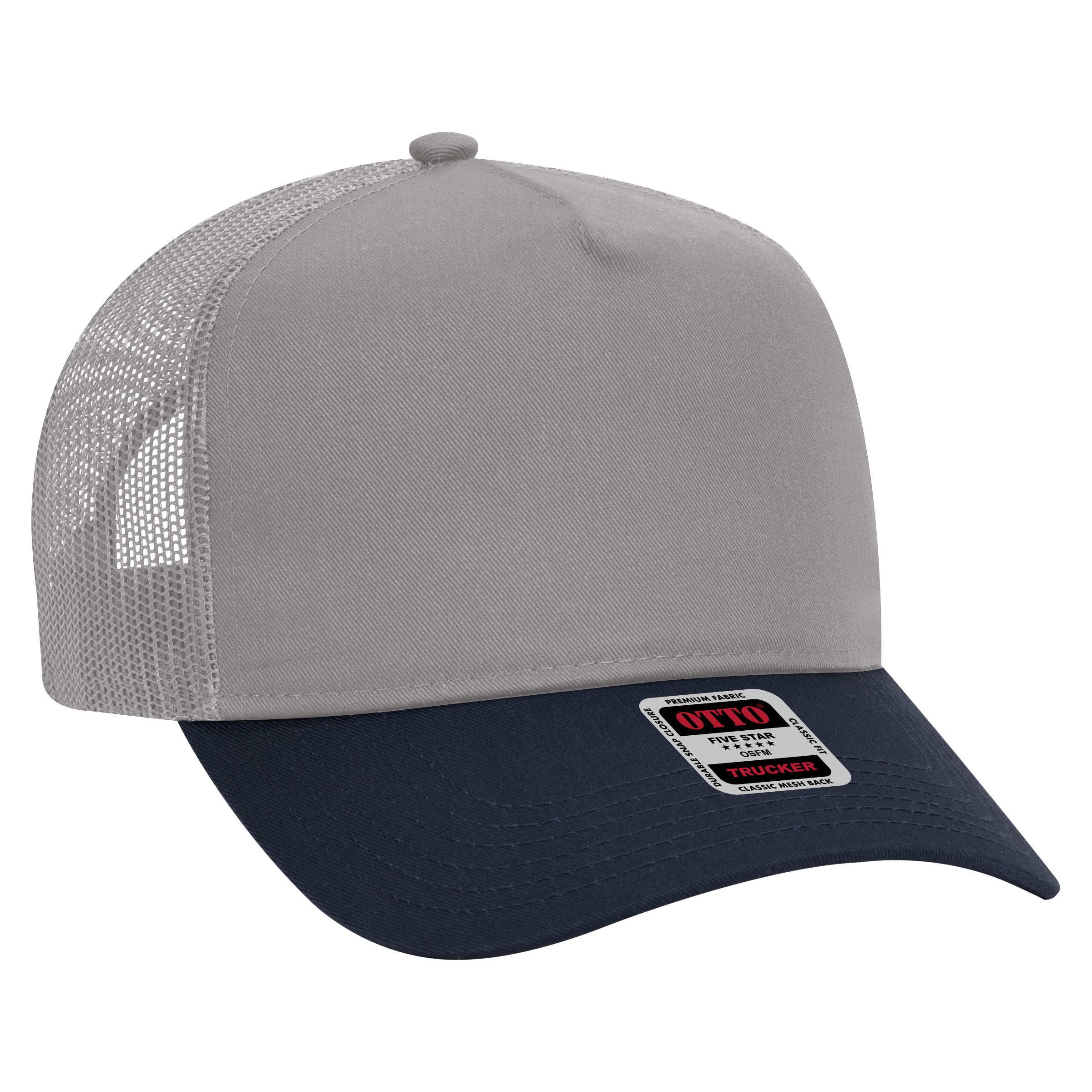 OTTO CAP® 5 Panel Mid Profile Mesh Back Trucker Hat 24