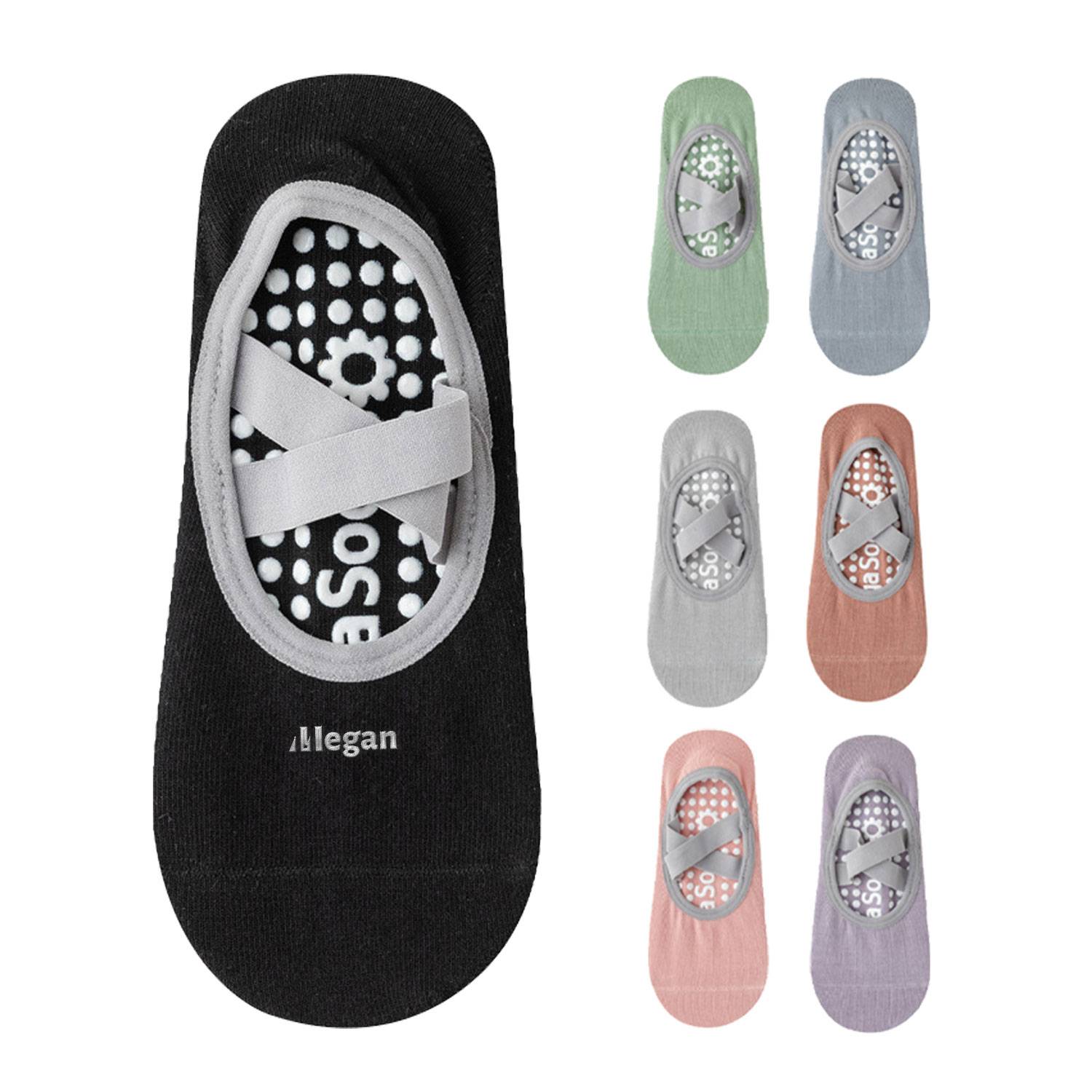 Pilates Indoor Anti Slip Cross Tie Professional Yoga Socks 2